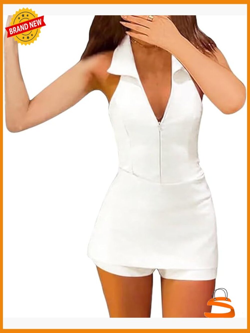 2 Piece Skirt Set Halter Backless Crop Tank Top Skort Suit Going Out Outfit